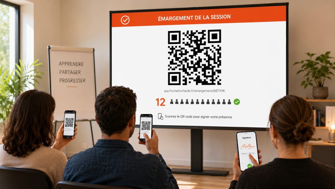 Affichez le QR code